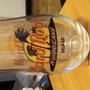 Hard Rock Cafe hurricane glass Miami